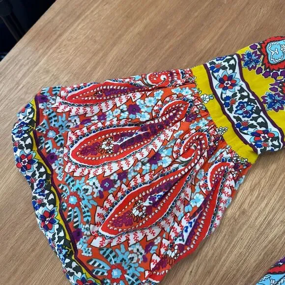 Umgee Tunic Top Womens Medium Boho Floral Long Sleeve Flowy Blouse - Picture 3 of 6